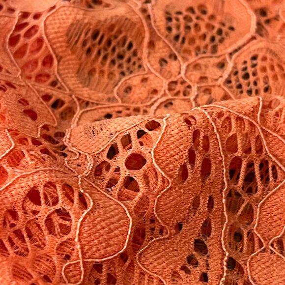TORRID SUPER SOFT KNITS WOMENS GEORGETTE LACE BUTTERFLY SLEEVE CORAL BLOUSE SIZE - Picture 4 of 11
